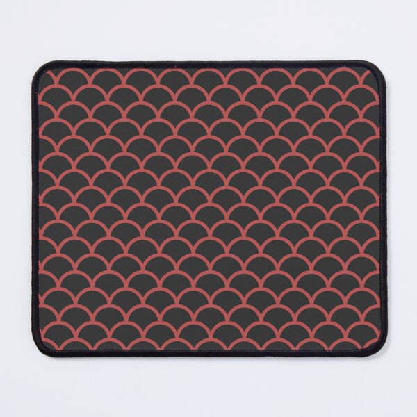 Item preview, Charcoal And Red Mermaid Scales Pattern designed and sold by pattern-archive.