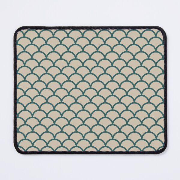 Item preview, Beige And Teal Mermaid Scales Pattern designed and sold by pattern-archive.