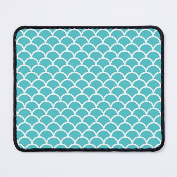 Item preview, Aqua And White Mermaid Scales Pattern designed and sold by pattern-archive.