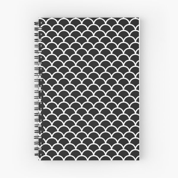 Item preview, Black And White Mermaid Scales Pattern designed and sold by pattern-archive.