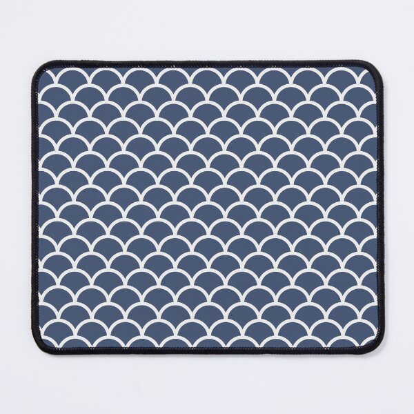 Item preview, Blue And White Mermaid Scales Pattern designed and sold by pattern-archive.