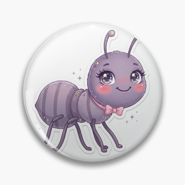 Item preview, Adorable Royal Purple Ant Princess Sticker - Cute Furry Character with Crown, Jewels, and Crystals designed and sold by Stickivo.