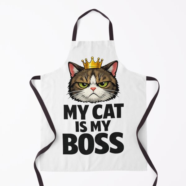 Item preview, My Cat Is My Boss Funny Sarcastic Cat Owner Meme Crown Cat Humor designed and sold by Ladys-Gents.