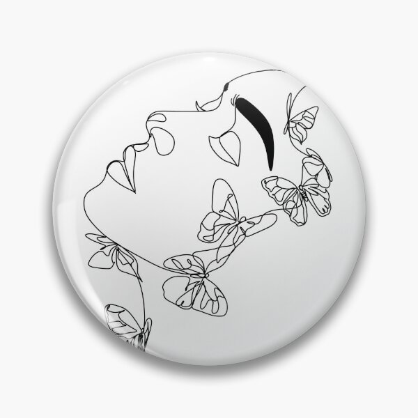 Item preview, Abstract portrait with Butterflies designed and sold by Desikhanna123.