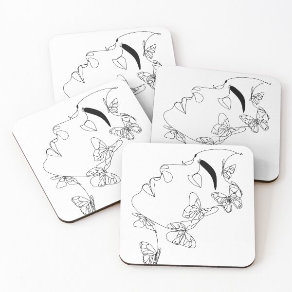 Item preview, Abstract portrait with Butterflies designed and sold by Desikhanna123.