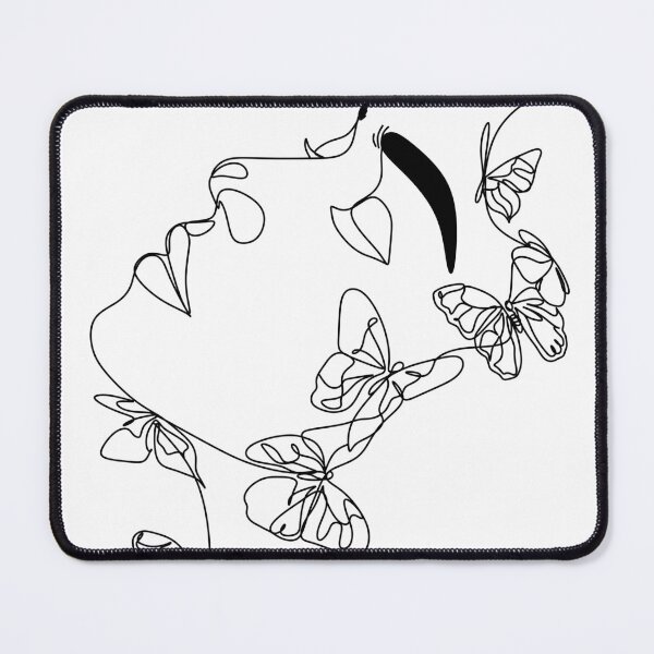 Item preview, Abstract portrait with Butterflies designed and sold by Desikhanna123.