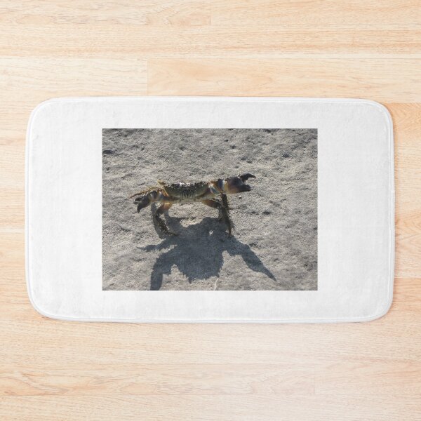 Item preview, Sunlit Shore Crab Walking on Rock Casting Strong Shadow in Coastal Close-Up Landscape designed and sold by Nmallia.