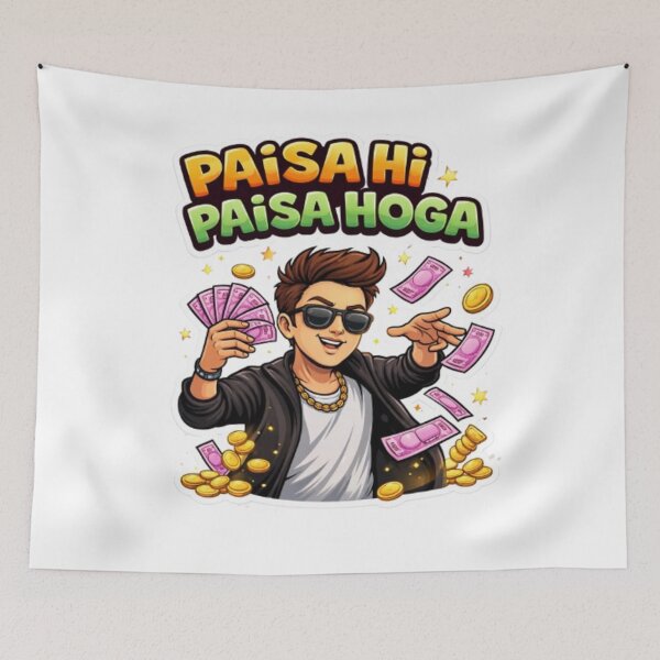 Item preview, ? Paisa Hi Paisa Hoga Funny Indian Meme Sticker – Desi Swag Money Design designed and sold by AKVisionDesigns.