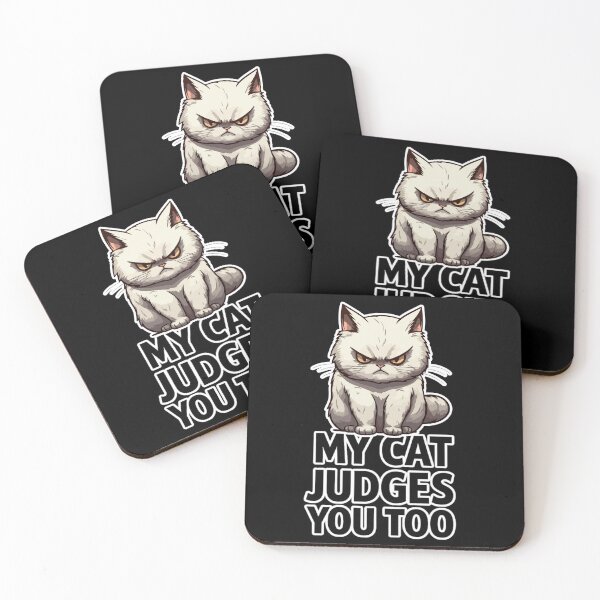 Item preview, Judgy Cat Meme Minimal Line Art Sarcastic Introvert Humor Cat Lover Gift designed and sold by Ladys-Gents.