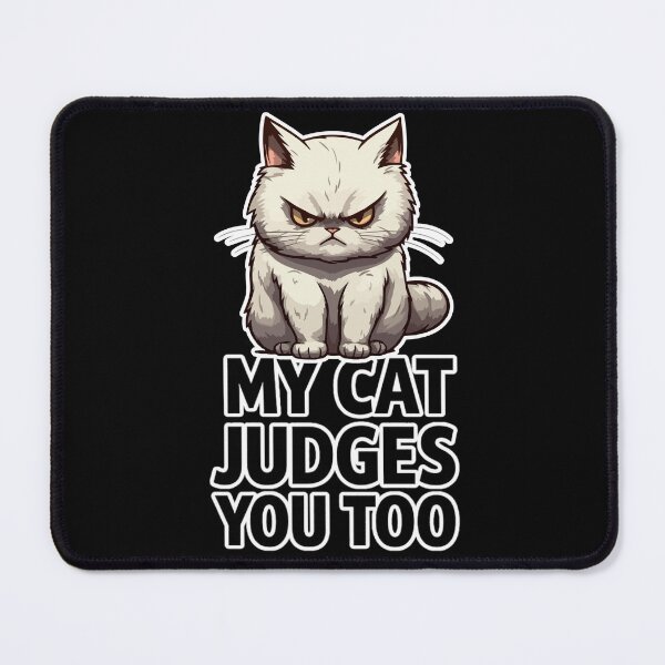 Item preview, Judgy Cat Meme Minimal Line Art Sarcastic Introvert Humor Cat Lover Gift designed and sold by Ladys-Gents.