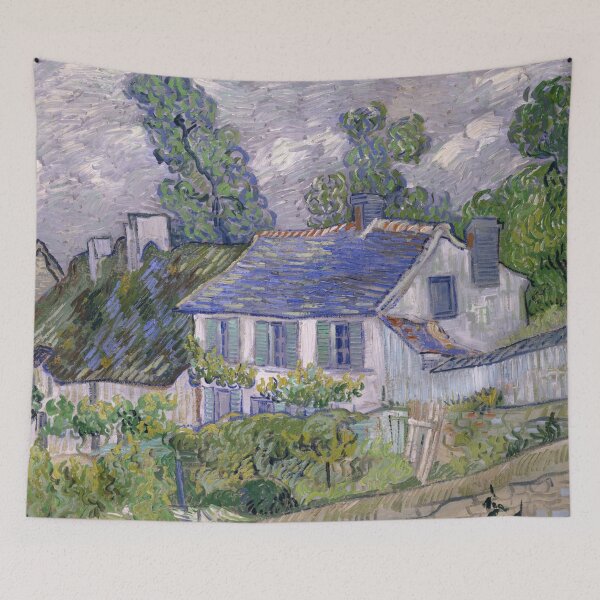 Item preview, Houses at Auvers by Vincent van Gogh: Rustic Post Impressionist Landscape Poster designed and sold by artofuniverse.