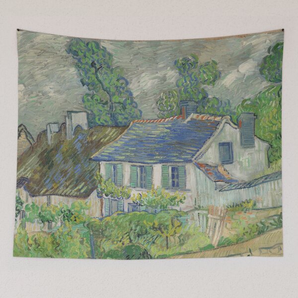 Item preview, Houses at Auvers by Vincent van Gogh: Post Impressionist Village Landscape Poster designed and sold by artofuniverse.