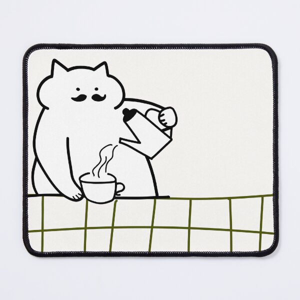 Item preview, Barista Cat — Coffee Pouring Feline Illustration designed and sold by RM-Journey.