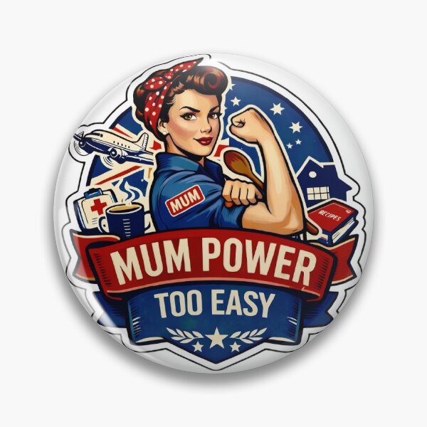 Item preview, Mum Power, Too Easy retro Rosie the Riveter Inspired Design designed and sold by MuggyandMo.