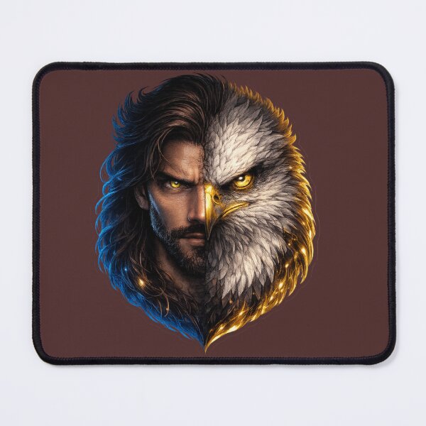 Item preview, Half Man Half Eagle Neon Fusion – Power Spirit Streetwear Sticker designed and sold by KrishAuraa.