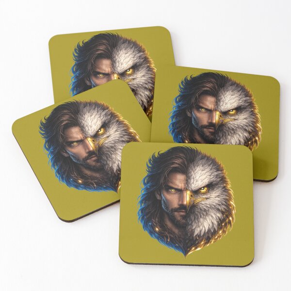 Item preview, Half Man Half Eagle Neon Fusion – Power Spirit Streetwear Sticker designed and sold by KrishAuraa.