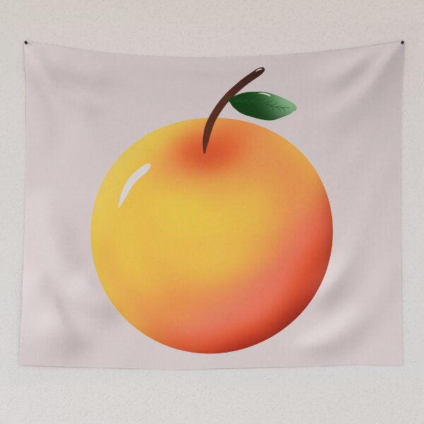 Item preview, Peach Fruit Illustration designed and sold by HopeAndHustle.