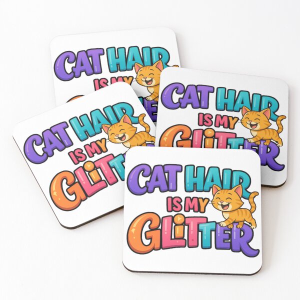 Item preview, Cat Hair Is My Glitter Funny Cat Lover Quote Cute Sparkle Kitty Design designed and sold by Ladys-Gents.
