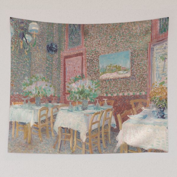 Item preview, Interior of a Restaurant by Vincent van Gogh: Post Impressionist Cafe Art Poster designed and sold by artofuniverse.
