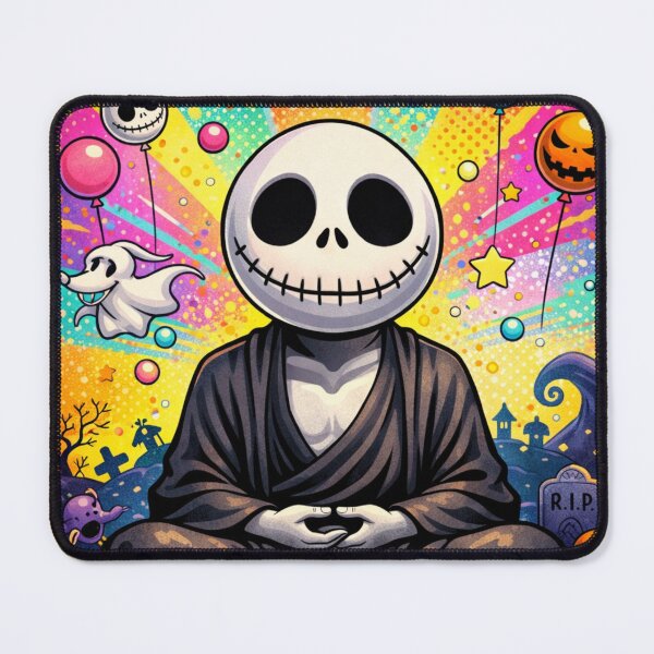 Item preview, Buddha Jack Skeleton Pop – Colorful Halloween Meditation designed and sold by ABsoluzen.