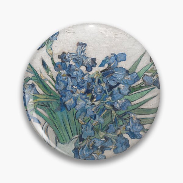 Item preview, Irises 4 by Vincent van Gogh: Blue Floral Still Life Poster designed and sold by artofuniverse.