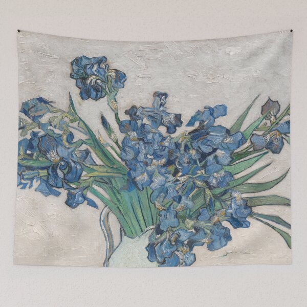 Item preview, Irises 4 by Vincent van Gogh: Blue Floral Still Life Poster designed and sold by artofuniverse.