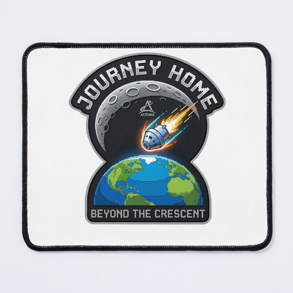 Item preview, Journey Home Beyond the Crescent - NASA Artemis II Space Pixel Art designed and sold by blastercreation.