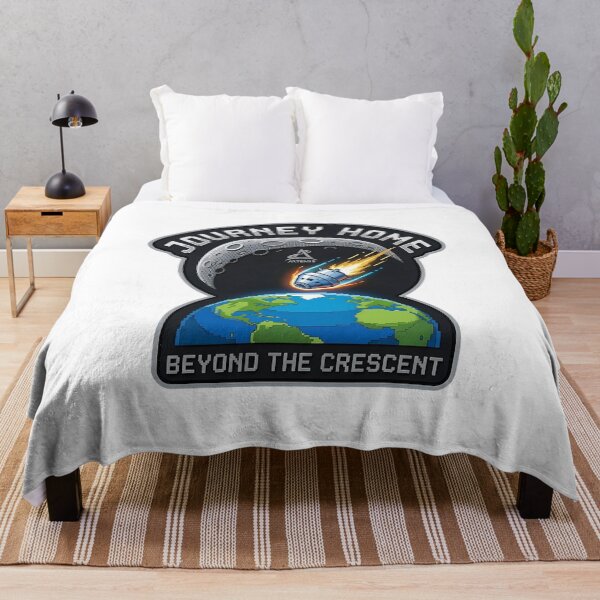 Item preview, Journey Home Beyond the Crescent - NASA Artemis II Space Pixel Art designed and sold by blastercreation.