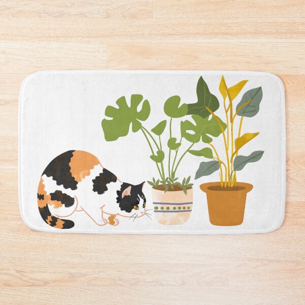 Item preview, Calico Cat With House Plants designed and sold by xiao xuans.