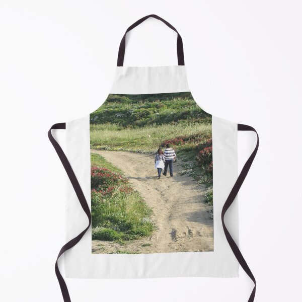 Item preview, Couple Walking Along A Dirt Path Through Flower-Covered Countryside On A Sunny Spring Afternoon designed and sold by Nmallia.