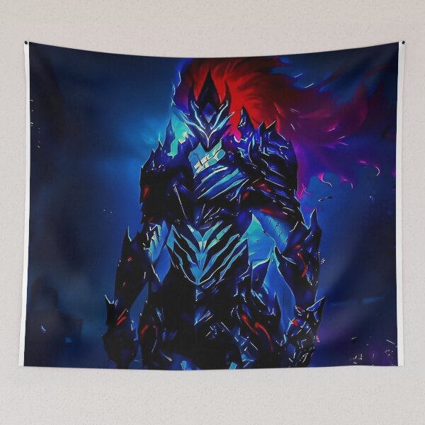 Item preview, Neon Dark Knight Warrior | Cyber Fantasy Armor | Glowing Blue Anime Warrior Art designed and sold by Dyan4.