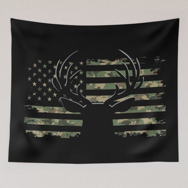 Item preview, American Flag Camouflage Outdoor Antlers Deer designed and sold by TomAScott27.
