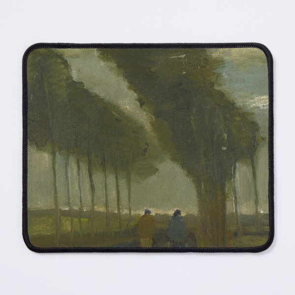 Item preview, Lallee Aux Deux Promeneurs by Vincent van Gogh: Poetic Country Landscape Poster designed and sold by artofuniverse.