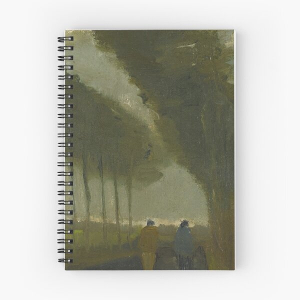 Item preview, Lallee Aux Deux Promeneurs by Vincent van Gogh: Poetic Country Landscape Poster designed and sold by artofuniverse.