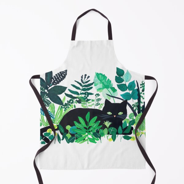 Item preview, Black Cat with house plants designed and sold by xiao xuans.
