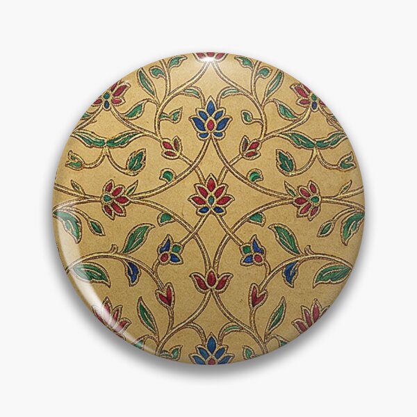 Item preview, Rajput Floral Gold Vine Seamless Pattern Art designed and sold by RajRang.
