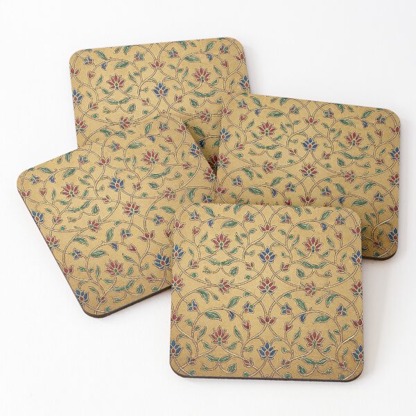 Item preview, Rajput Floral Gold Vine Seamless Pattern Art designed and sold by RajRang.