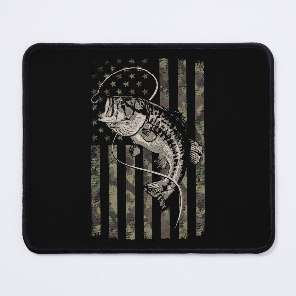 Item preview, Fishing Camo American Flag Bass Fish (Design on Back) designed and sold by TomAScott27.
