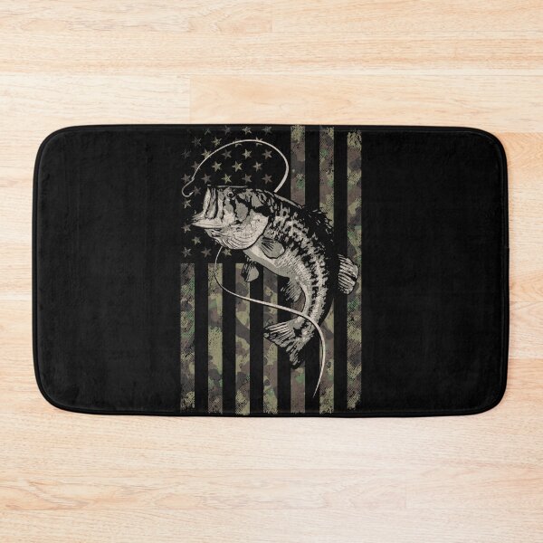 Item preview, Fishing Camo American Flag Bass Fish (Design on Back) designed and sold by TomAScott27.