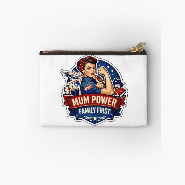 Item preview, Mum Power, Family First retro Rosie the Riveter Inspired Design designed and sold by MuggyandMo.