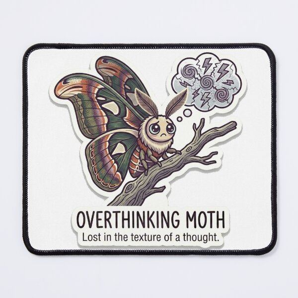 Item preview, Moth Overthinking designed and sold by ndmedia.