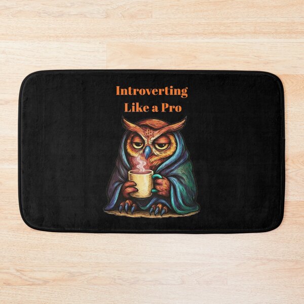 Item preview, Introverting Like a Pro – Cozy Owl with Coffee | Funny Introvert Design designed and sold by Aquarius-club.
