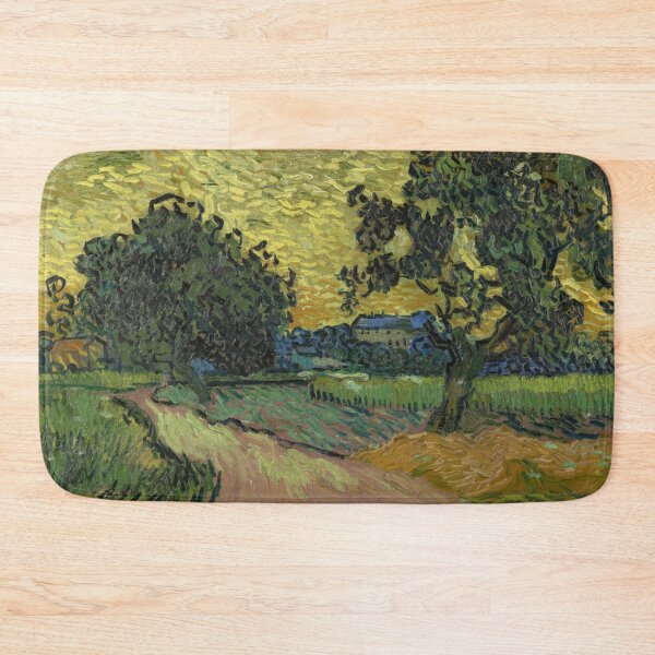 Item preview, Landscape at Twilight by Vincent van Gogh: Post Impressionist Landscape Poster designed and sold by artofuniverse.