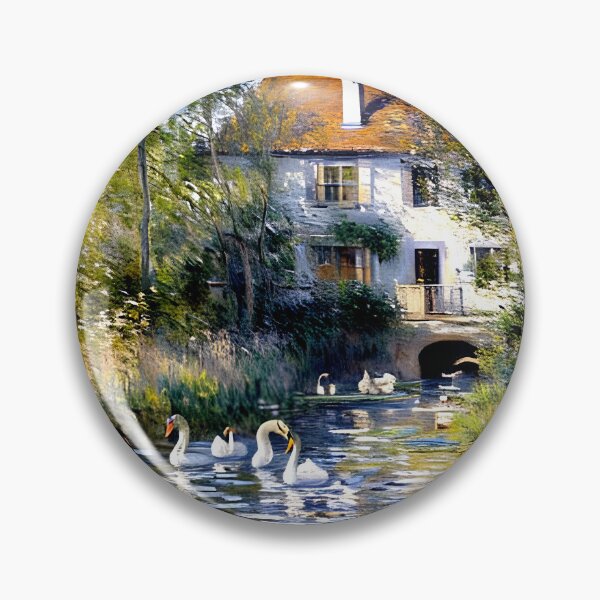 Item preview, Geese in the Creek: Quiet Rural Waterway  designed and sold by artdesignsnow.