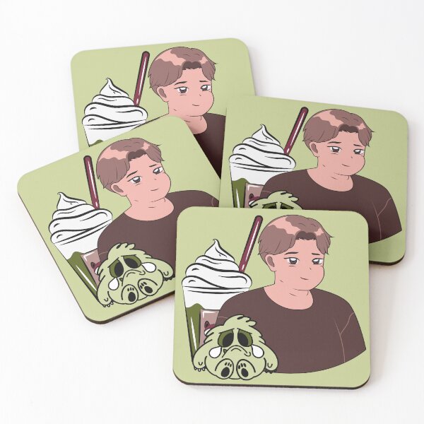 Item preview, Matcha Latte & Sad Little Monster – Aesthetic Anime Style designed and sold by Kanniax.