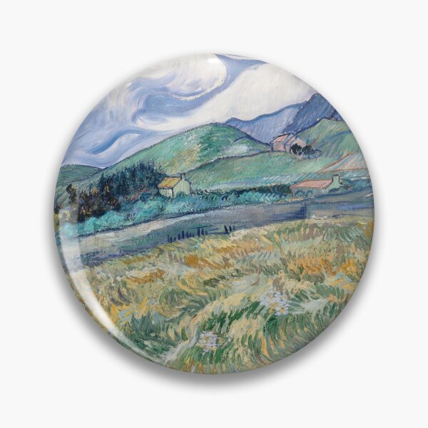 Item preview, Landscape From Saint Remy by Vincent van Gogh: Post Impressionist Landscape Print designed and sold by artofuniverse.