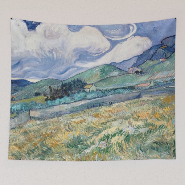 Item preview, Landscape From Saint Remy by Vincent van Gogh: Post Impressionist Landscape Print designed and sold by artofuniverse.