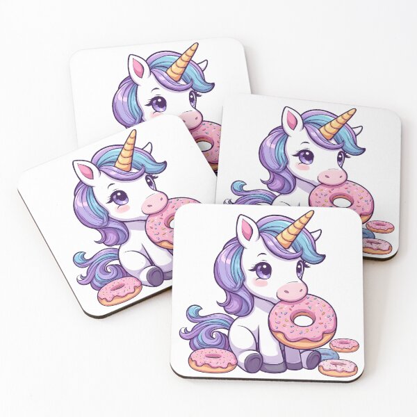 Item preview, Cute Unicorn Eating Donut – Kawaii Pastel Fantasy Design designed and sold by Karolina’s Cozy Creations.