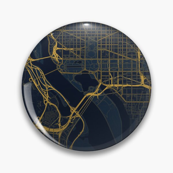 Item preview, Washington DC Gold Map Print | Dark & Gold City Street Map Poster  designed and sold by SantoshArts.