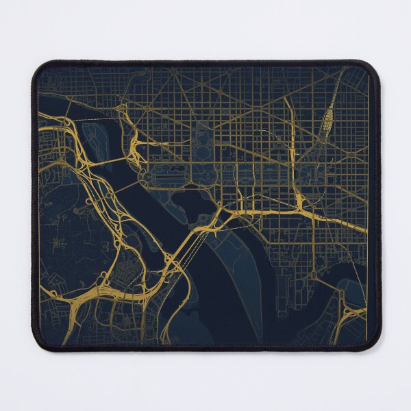 Item preview, Washington DC Gold Map Print | Dark & Gold City Street Map Poster  designed and sold by SantoshArts.